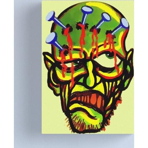 HD Print Pictures Home Decor Paintings Graffiti Old Man Funny Canvas Green Modular Hear Poster For Bedroom Wall Art No Framework