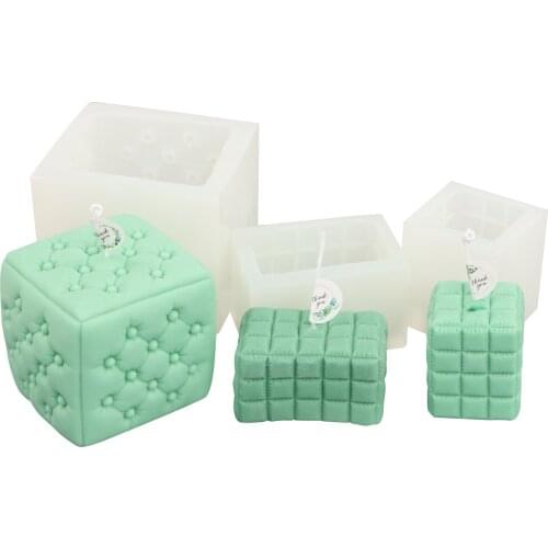 DIY Western Art New Design Pleated Sofa Shape Candle Mold Home Decoration Silicone Soap Mould Candle Mold For Making Candle