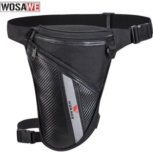 Fashion Motorcycle Drop Leg Bag Hip Bum Fanny Pack Waterproof Motorcycle Bag Outdoor Casual Waist Bag Motorcycle bike Bag Black