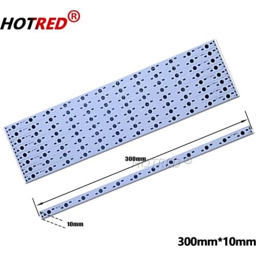 LED PCB 300mm 500mm 10W12W30W Aluminum plate 1/3/5W led installed Light Board Heatsink For Hydroponics Aquarium Tube Grow light