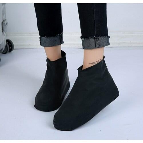 Waterproof Shoe Cover emulsion Material Unisex Shoes Protect Rain Boots Slip-resistant Rubber Reusable Snow Boot LJ005