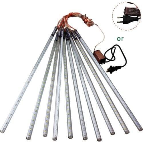 Waterproof LED christmas lights 10pcs/set SMD3528 Snowfall Tube 50cm Meteor Rain Led Tube Light for christmas decoration outdoor