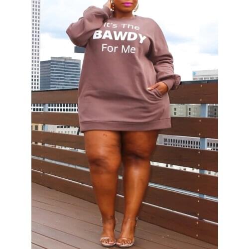 Women Long Sleeve Letter Printed Loose Hooded Dress Sport Tunic Ladies Large plus Size 4XL 5XL Chic Dresses Female Vestidos