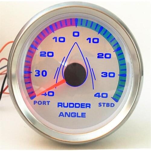 1pc New Style 85mm Marine Rudder Angle Gauges Modification 0-190ohm Rudder Angle Meters with 8 Kinds Backlight Color for Boat