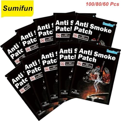 100/80/60 Pcs Stop Smoke Cessation 100% Natural Ingredient Anti Smoke Patch Chinese Herbal Medical Quit Smoking Stickers