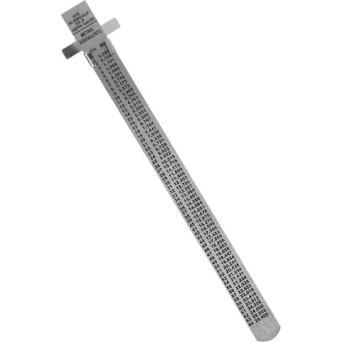 6" Stainless Steel Pocket Rule Handy Ruler with inch 1/32” mm/metric Graduations