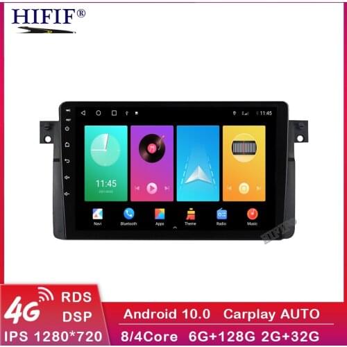 CARPLAY Android 10 Auto Car Stereo for BMW E46 M3 318/320/325/330/335 Car GPS Navigation Radio Multimedia NO DIN BT WIFI