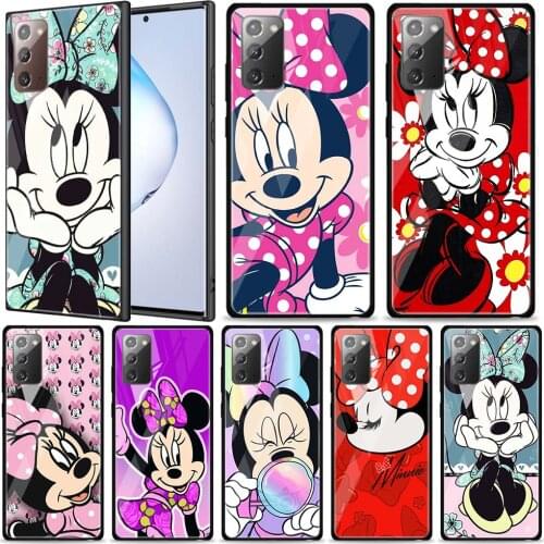Disney Minnie Mouse Cute for Samsung Galaxy Note 20 Ultra 10 Lite Plus 9 8 5G A70 A50 A40 A30 A20 Tempered Glass Phone Case