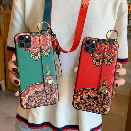 3D Embossed Phone Case For Huawei P20 P30 P40 Mate 10 20 30Lite Pro Honor 8X 9 10 20 30Pro Soft Back Covers Wrist Strap Lanyard