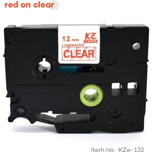 Cidy 20PCS wholesale red on clear tze132 tze 132 tz132 tz 132 laminated label cassete for brother with factory price