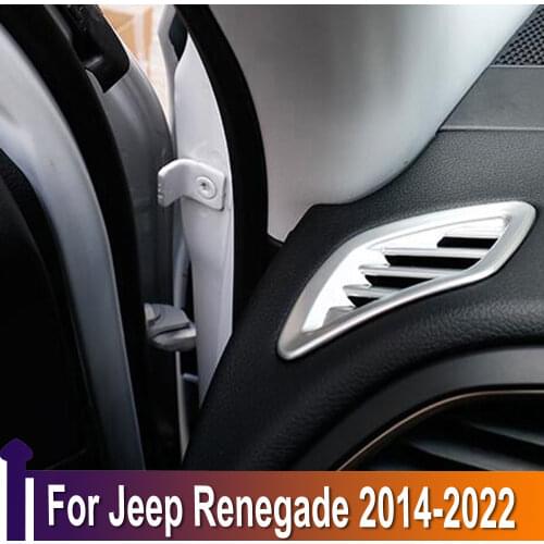 For Jeep Renegade 2014 2015 2016 2017 2018 2019 ABS Matte Car Air Conditioning Vent Cover Trim Interior Accessories Sticker