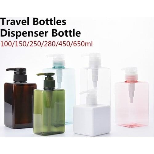 Travel Toiletry Bottle Liquid Soap Dispenser Bottle Multiple Capacitie Empty Press Type Shampoo Body Wash Lotion Bottle Bathroom