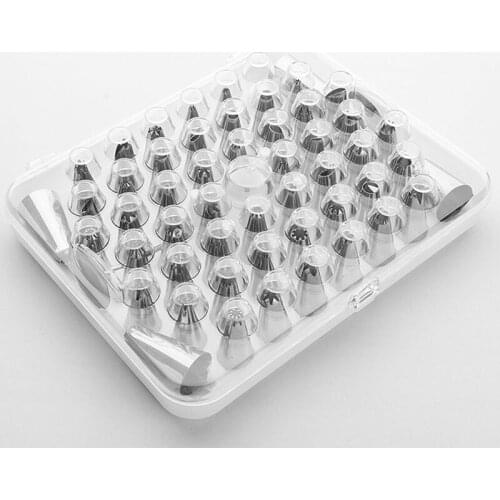 52 pc DIY Dessert Stainless Steel Cup Pan Cake Decorating Tip Sets Dessert Decorater Box Icing Piping Nozzles Pastry Tips molds