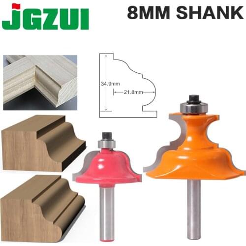 2pc 8mm Shank Wainscoting Roman Ogee & Pedestal Router Bit C3 Carbide Tipped Wood Cutting Tool woodworking router bits