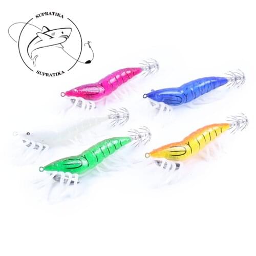 5pcs/set 13g/10cm Artificial Wobbler Luminous Squid Plastic Hard Bait Lifelike Smooth Reflective With Sharp Hook Fishing Lure