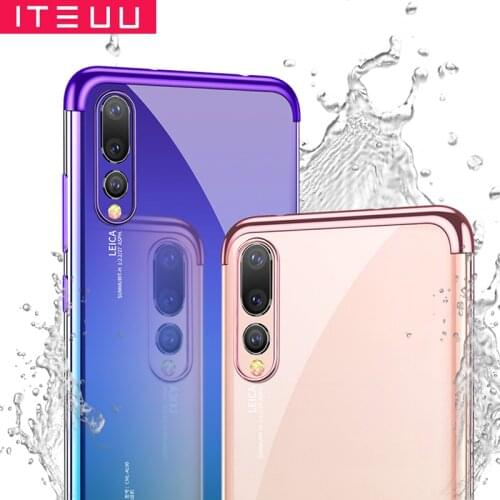 ITEUU TPU Clear Electroplating Phone Case for Huawei P20 For Huawei P20 PRO Cases Soft Transparent Back Cover Shell Luxury