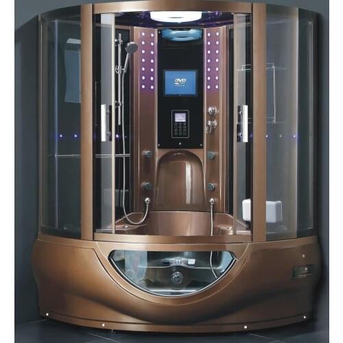 1500X1500X2250mm Luxury Steam Shower Cabin Bathroom Shower Enclosure Multi-Functional TV/DVD Wet Sauna Room 001