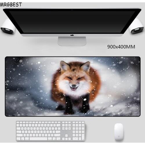 MRGBEST Mouse-pad Gaming Extended Large Noni-slip Softy Rubber with Fox Pattern Laptop Notebook Desk Pads Computer Accessories