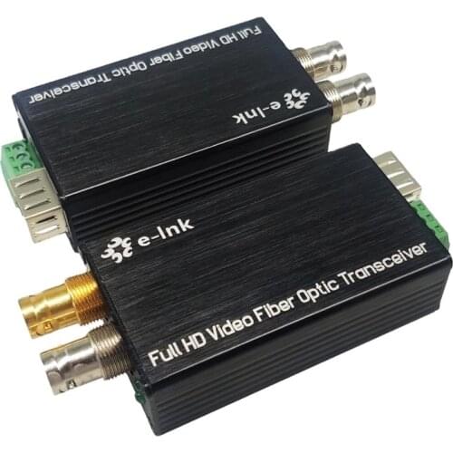 Mini-type HD-SDI to Fiber Converter with Tally and loop out SMF LC Connector 40KM