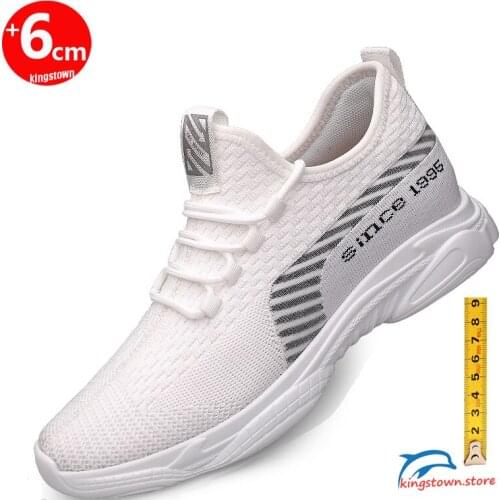 Sneakers Men Elevator Shoes Heightening Shoes Height Increase Shoes Man Insoles 6CM Sports