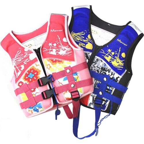 MANNER Water Sports Life Vest For Kids Children Swimming Life Jacket With Whistle Boys And Girls Child Diving Safety Equipment