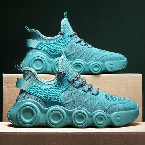 2021 Summer New Mens Shoes Breathable Flying Woven Fashion Old Shoes Mens Running Mesh Shoes Casual Sports Shoes