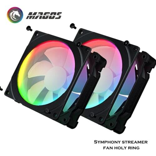 PHANTEKS RGB Fan Cover Halos, Light Up 12cm/14cm Computer Case Fan, LED Fan Aperture Frame, 12V / 5V RGB M/B SYNC