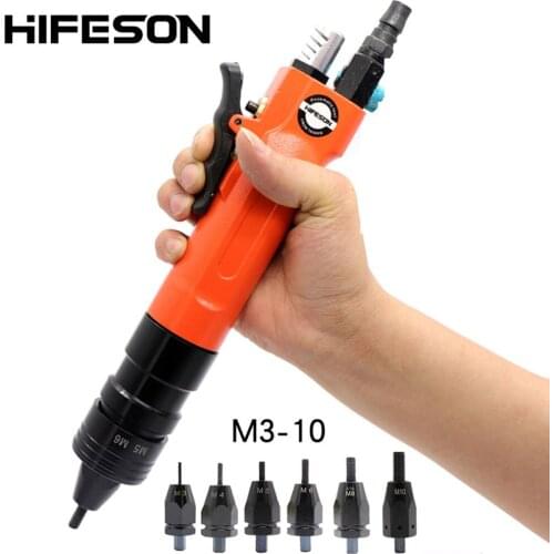 HIFESON Pneumatic Air Rivet Nut Gun Insert threaded Pull Setter Riveters Riveting Tool for M3 M4 M5 M6 M8 M10 Lengthen Riveter
