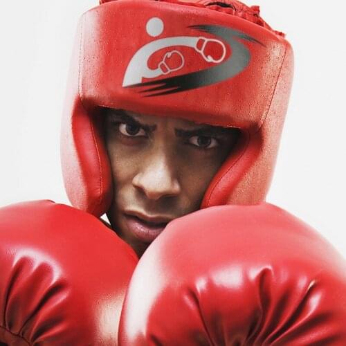 Size Adjustable Boxing Helmet High Quality PU Material Boxing Head Protector Wholesale Price Boxing Protection Gear