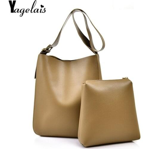 Chic Luxury Bucket Women Shoulder Bag Casual Tote Designer Handbags Brand Female Simple Messenger Bags Large 2 Set Composite Bag