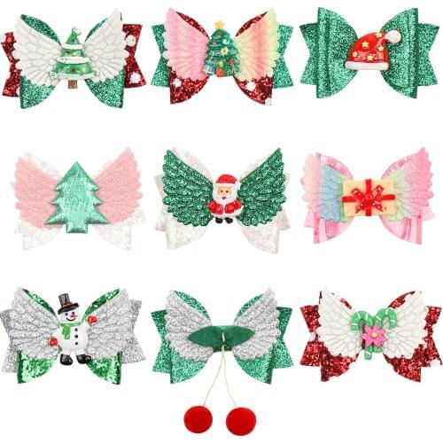 Christmas Bow Hairpin Xmas Tree Noel Gifts Santa Claus Christmas Snowman Hairpin Kids Favor Christmas Gifts Happy 2O22 New Year