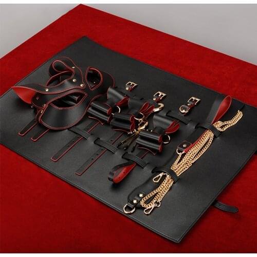 Sexy Restraints BDSM Suit Mask Binding Handcuffs Footcuffs Whip Bondage Adult Sex Toys for Stimulation Couples Sexshop 10 Pac