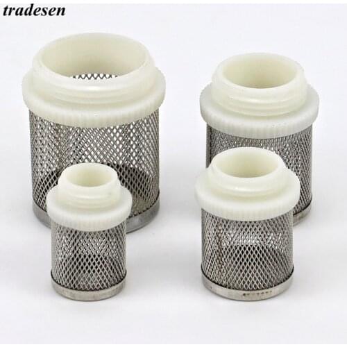 1pcs 1/2"~2" Threaded 304 Stainless Steel Filter Aquarium Fish Tank Water Pump Filter Check Valve Filters Irrigation Mesh Screen