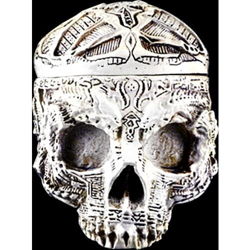 Resin Skull Ashtray Creative Gift Craft Statue Decoration Skull Doll Sculpture Home Decoration Accessories