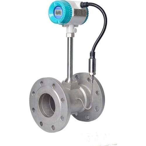 Vortex lpg o2 air gas flow smart meter sensor cog lcd display oxygen for water gas treatment vortex flowmeter