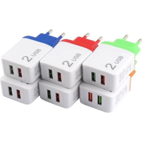 5V Power Adapter AC DC 5 V 2A Universal Supply USB Double Mobile Phone Charger USB Power Adapter 220V To 5V Adapter EU Plug