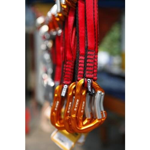 The entire network minimum outdoor camping Qiyun brand climbing quickly hang climbing flat buckle UIAACE certification