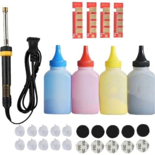 Refill toner Powder cartridge tool kit + 4 chip for samsung CLT-407S 407S CLP-325 CLP-320 CLP-326 CLX-3285 CLX-3185 printer