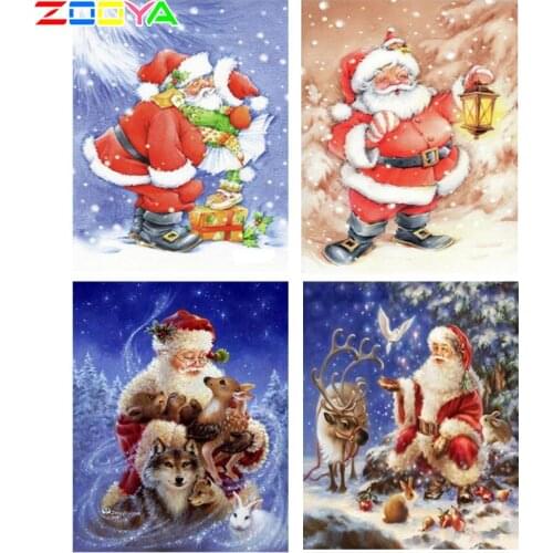 Zooya Full Drill Diamond Painting Santa Crystal Diamond Embroidery Figure New 3D Diamond Mosaic Home Decoration Diamond Art Lx34
