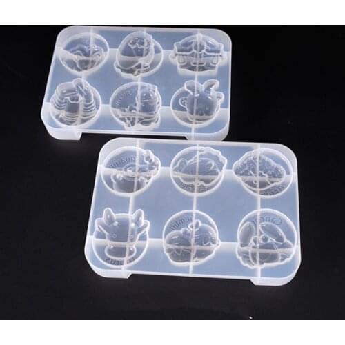 1pcs Translucent 12 Constellations Silicone Mold DIY Jewelry Making Tool Moulds UV Epoxy Resin Decorative Craft