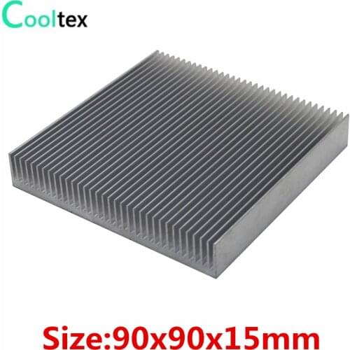 2pcs/lot) 90x90x15mm Aluminum HeatSink heat sink radiator for Chip VGA RAM LED Electronic Power Amplifier cooler cooling