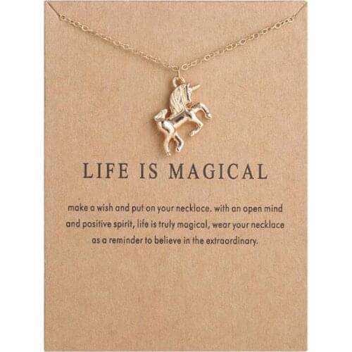 2021 Women Long Chain Horse Pendant necklace chain necklace Choker Necklace Jewelry Christmas gift