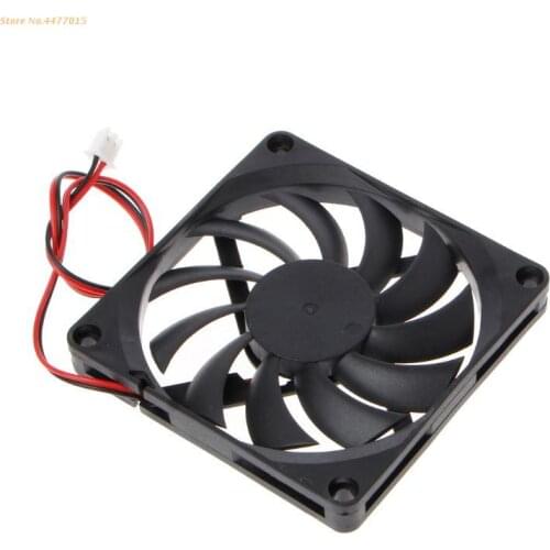 24V 2-Pin 80x80x10mm PC Computer CPU System Heatsink Brushless Cooling Fan 8010 Dropshipping