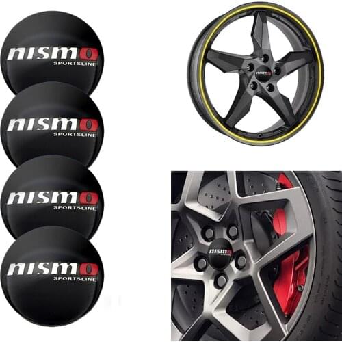 4pcs 56mm Sticker Wheel Center Hub Caps Decal Dustproof Emblem For NISMO Nissans Tiida Teana Skyline Juke X-trail Almera Qashqai