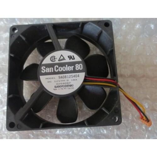 9A0812S404 Sanyo DC Fan 80*80*15mm 12V 0.29A Aluminum Axial Fan Blades