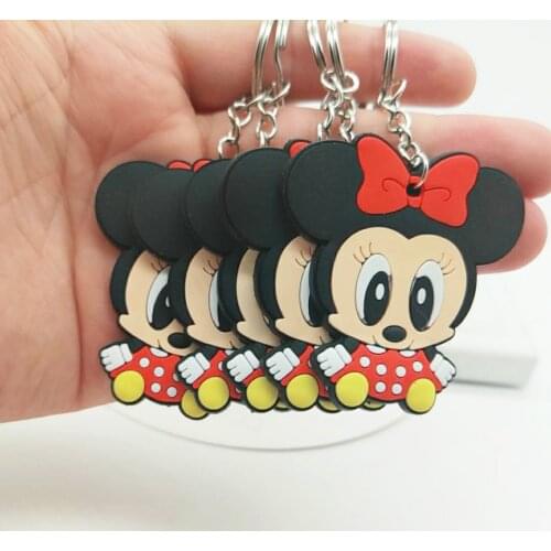 Cartoon Minnie Keychain Cute Animal Key Charm Men And Women Luggage Pendant Car Key Chain Ring Gifts for Childrens Birthday
