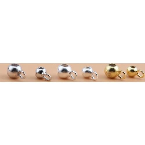 10PCS S925 Sterling Silver DIY Necklace Bracelet accessories silica beads with ring positioning adjustable light beads loose bea