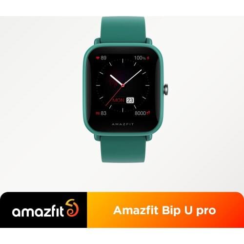 Global Version Amazfit Bip U Pro GPS Smartwatch 1.43 inch 50 Watch Faces Color Screen 5 ATM 60+ Sports Mode Heart Rate Tracking