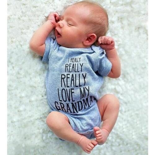 Newborn Baby Kid Boy Girl Short Sleeve Letter Bodysuit One-piece Outfit Clothes Casual Girls Cotton Suit