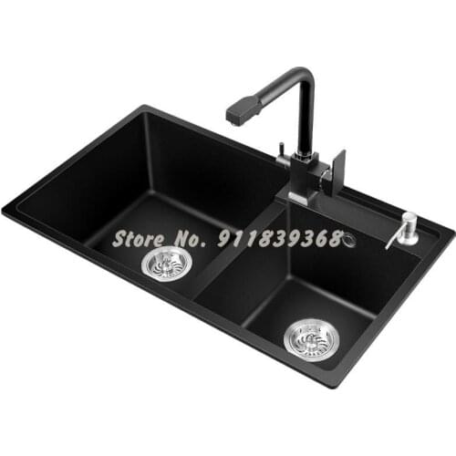 Quartz Stone Sink, Granite Vegetable Sink Package, Double Sink Sink, Sink, Sink, Wear-resistant